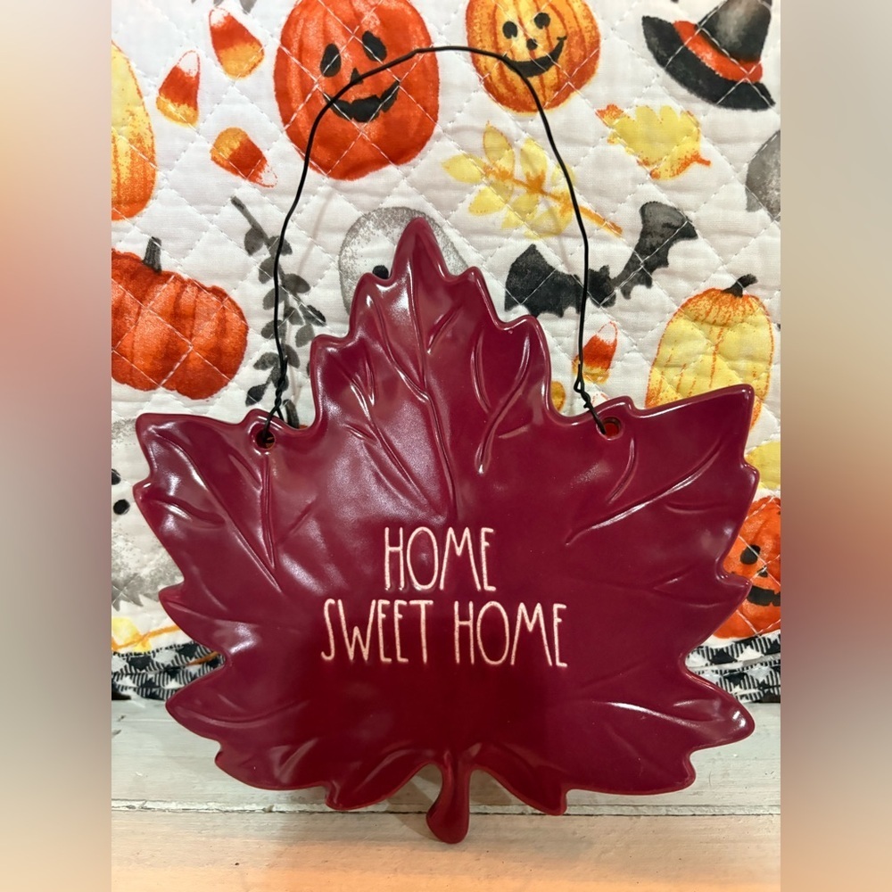Rae Dunn Burgundy Leaf Wall Decor